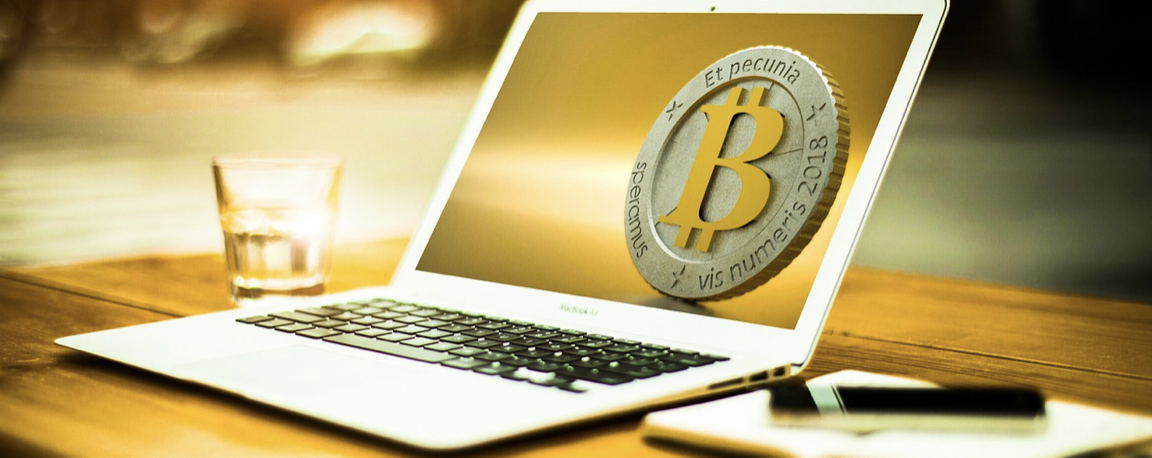 Laptop and Bitcoin