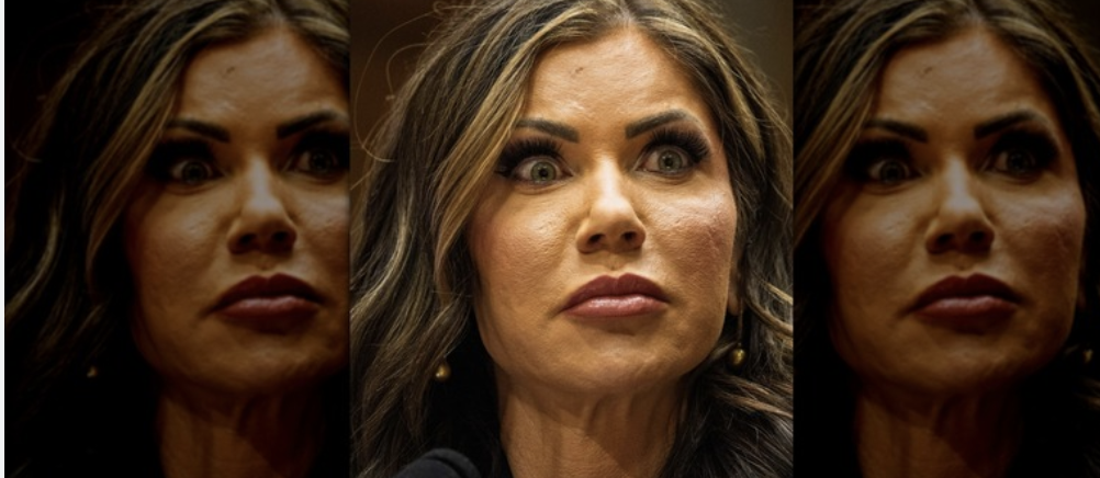 Kristi Noem three face photos