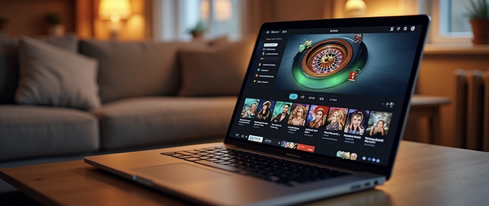Roulette on laptop