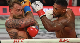 Jake Paul vs. Anthony Joshua fighting 