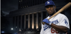 Yasiel Puig superimposed in front of a dark courthouse 