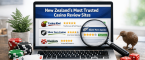 Online casinos from New Zealand ranked appearing on a laptop